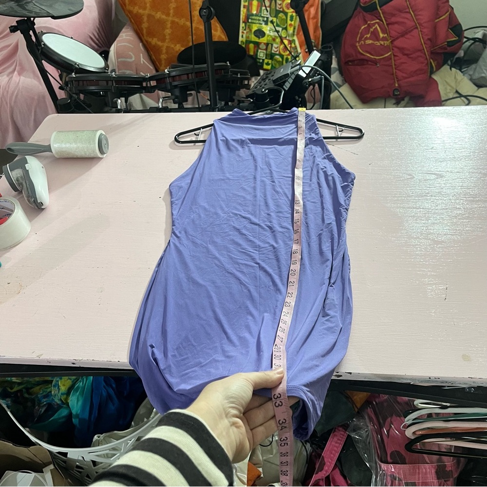 Naked Wardrobe Mock Neck Mini Dress Sleeveless Tank Bodycon Large Lined Stretchy - Picture 6 of 10